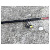Mr. Crappie Slab Shaker Spinning Reel equipped