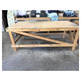 Large Wooden Work Table; approx. 36 3/4 in T x 96