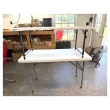 Pair of Plastic Folding Tables; bottom approx. 29