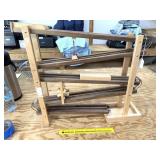 Wooden marble racing game