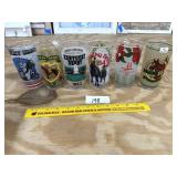 (6) Vintage Kentucky Derby Glasses: 1976, 1981,