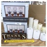 (2) Votive candle holder sets; battery operated