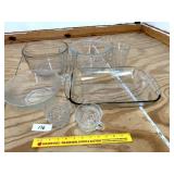 Assortment of kitchen glassware