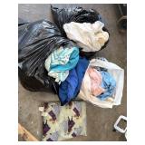 Couple of bags of blankets, sheets, comforters