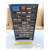 Metal Hardware Organizer; missing a few bins at