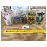 (5) Vintage Kentucky Derby Glasses: 1977, 1979,