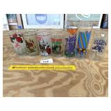 Vintage Kentucky Derby Glasses; 1986, 1987, 1988,