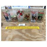 (6) Vintage Kentucky Derby Glasses: 1984 - 1989