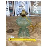 Electric lamp in oil lamp style