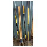 Post Hole Diggers, Shovel, Hoe