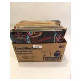 Large box of records; Barry Manilow, Roger