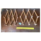 Pair of Vintage Wooden Accordion Racks