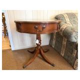 Antique Side Table; possibly leather top; approx.
