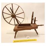 Small Decorative Spinning Wheel; is wooden, does
