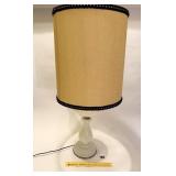 Vintage Milkglass Lamp w/ shade; overall height