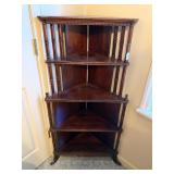 Wooden Corner Shelf; approx. 48 3/4 in T x 24 in