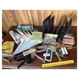 Assortment of tools & other items including shelf