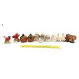 Group lot of salt & pepper shakers; one cardinal