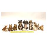 Group lot of figurines; some are ceramic, resin,