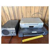 Group lot of electronics including a Sanyo VCR,
