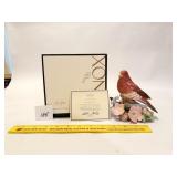 2017 Lenox Purple Finch Bird Figurine