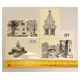 (4) Adair County postcards: Courthouse, Col. Wm