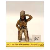 Vintage Cast Iron Native American Bank