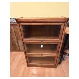Lawyer's Bookcase; solid wood; approx.38 in T x