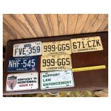 Group lot of license plates: Kentucky & New