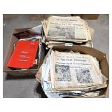 Large group lot of vintage newspapers &