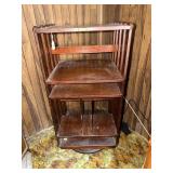 Antique Revolving Bookcase; has a tag 'Sargent