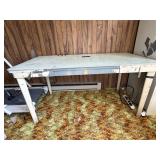 Vintage Metal Desk & (2) Chairs; desk approx. 29