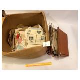 Large box of used stamps including some birthday