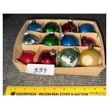 (12) Vintage Shiny Brite Christmas Ornaments;