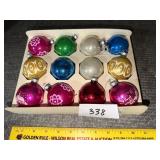 (12) Vintage Shiny Brite Christmas Ornaments