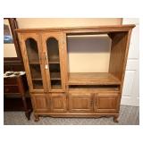 Oak Entertainment Center; approx. 59 1/2 in T x