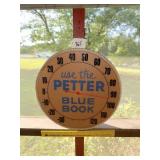 Vintage metal thermometer; no glass on front;