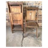 Set of (4) Vintage wooden folding chairs