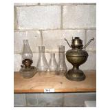 Vintage Oil Lamps & Shades