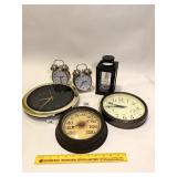 Group lot of clocks & a lighted Angel: In Loving