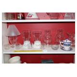 Group of Hurricane lamps, tea lamps & other