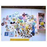 Large Group of Buttons & Pins        Located in
