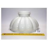 Opal White Glass Melon-Style lamp shade; approx.