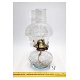 Clear Glass Oil Lamp; approx. 11 1/2 in T