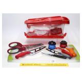 Group of kitchen tools including a mandolin