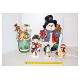 Group lot of Christmas Snowmen          Located