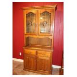 Wooden Hutch w/ display shelves
