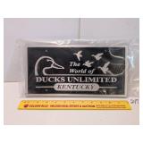 Ducks Unlimited thick metal Kentucky car tag;