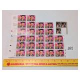 Partial sheet of Elvis 29ï¿½ stamps & (3) Christmas