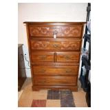 Vintage Wooden Chest of Drawers w/ laminate top;